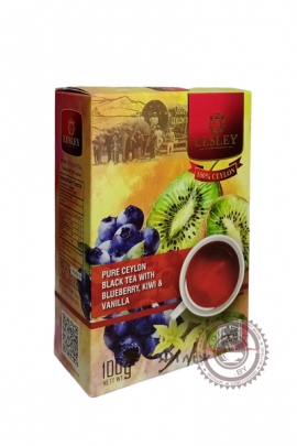 Чай LESLEY "ЧЕРНИКА, КИВИ И ВАНИЛЬ" черный 100 гр.