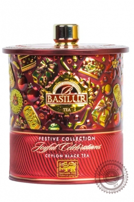 Чай BASILUR "Праздничная коллекция Радостные праздники" черный 75гр