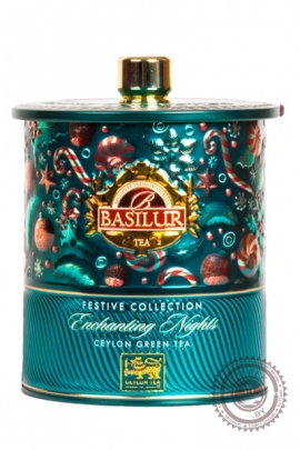 Чай BASILUR "Праздничная коллекция Очаровательные ночи" зеленый 75гр