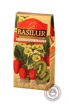 Чай BASILUR "Клубника и киви" черный 100 г