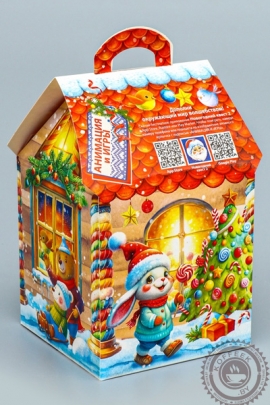 ПОДАРОК НОВОГОДНИЙ "КОНФЕТНЫЙ ДОМИК" 530 гр