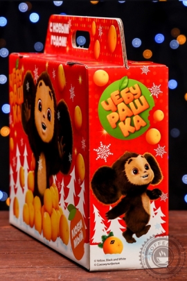 ПОДАРОК НОВОГОДНИЙ "ПОРТФЕЛЬ ЧЕБУРАШКА" 1100 гр