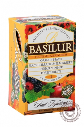 Чай BASILUR "Fruit Infusions "Assorti" фруктовое ассорти 20 пакетов