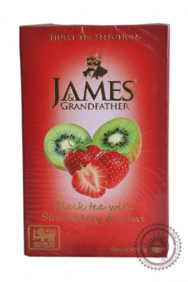 Чай James & Grandfather "Strawberry and Kiwi" черный с клубникой и киви 100 г