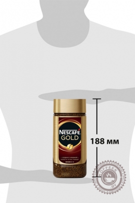 Кофе «Nescafe» Gold 190г растворимый сублимированный с добавлением молотого