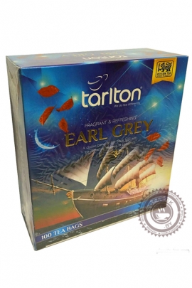 Чай Tarlton "Earl Grey" черный с бергамотом 100 пакетов по 2гр
