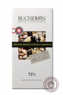 Шоколад "Bucheron" горький с фисташками, клюквой и клубникой 100 г